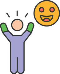  Happy man Vector icon which can easily modify or edit