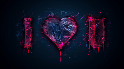 i love you phrase , Valentine Love Heart concept