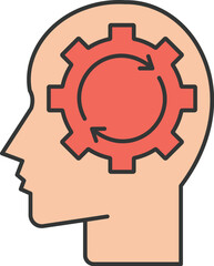 mind processing Vector icon which can easily modify or edit