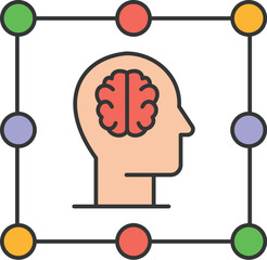 Human brain Vector icon which can easily modify or edit