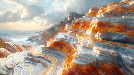  where each pattern and formation tells a tale of Earth's geological saga. Experience the realism of 8K resolution, capturing the essence of nature's masterpiece. - Powered by Adobe