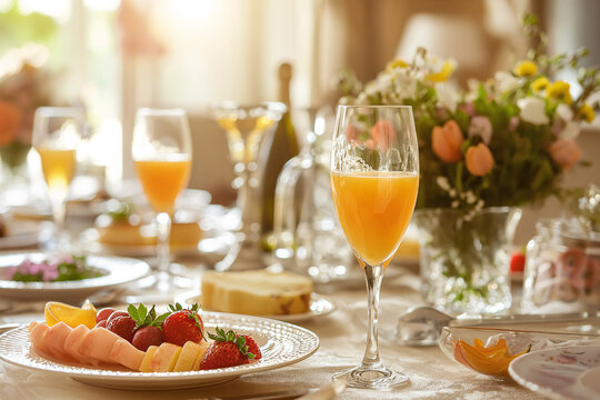Elegant Mother's Day Brunch Table Setting