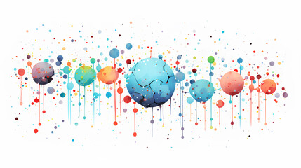 Colorful globe watercolor illustration. Environment save. Earth day. Save a planet. World tour