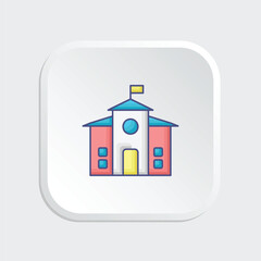 school icon, education, learning, students, teachers, classroom, study, academic, institution, elementary, high school, college, university, campus, curriculum, lesson, homework, test, school icon