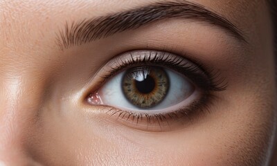 Obraz premium Close up photo of woman's eyes with natural make up