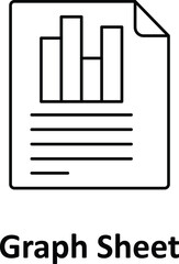 Graph sheet Vector icon which can easily modify or edit