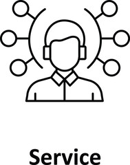 Service Vector icon which can easily modify or edit