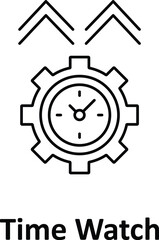 Time watch Vector icon which can easily modify or edit