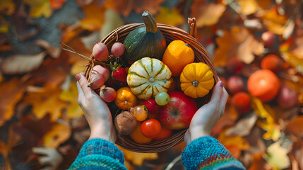 Pumpkins Basket,generative ai