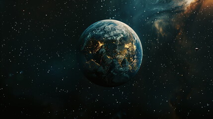 Obraz na płótnie Canvas The earth in space