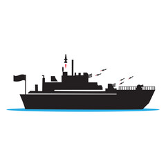 battleship vector illustration symbol design