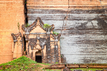 views of famous pahtodawgyi unfinished monument in maldaya, myanmar - 790069838