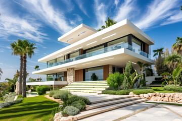 Fototapeta na wymiar Luxury Villa, Real Estate Photography, Generative AI