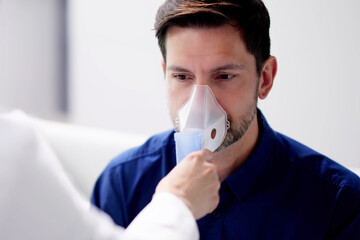 Asthma Copd Breath Nebulizer And Mask Given By Doctor