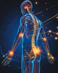 Explain the role of the nervous system in transmitting signals throughout the body