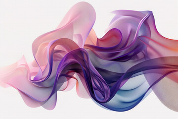 Transparently abstract. Digital illustration featuring intriguing shapes on a clear background