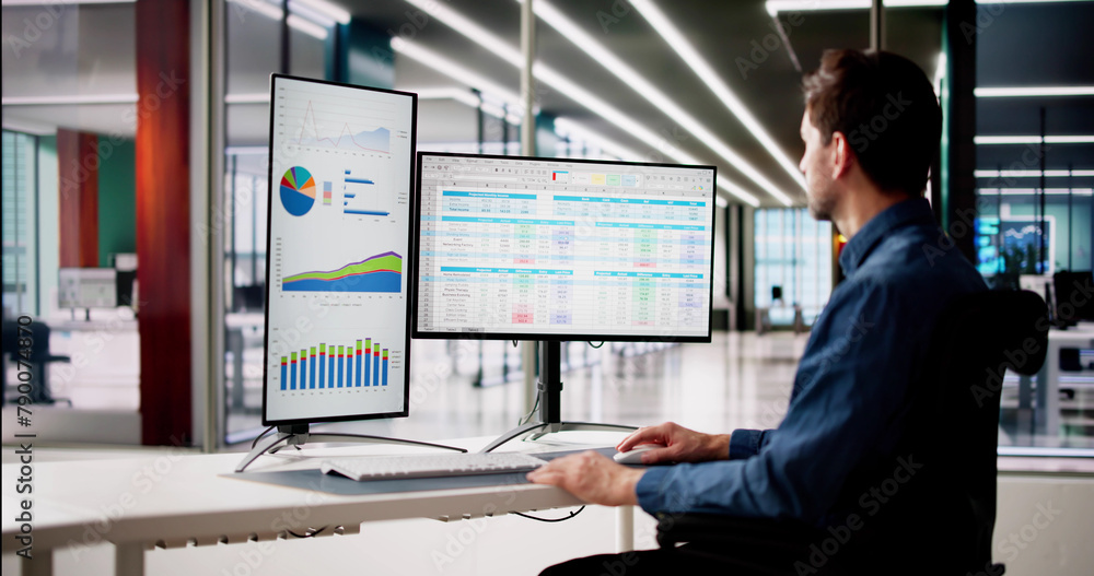 Poster Business Data Analyst Using KPI Data Dashboard