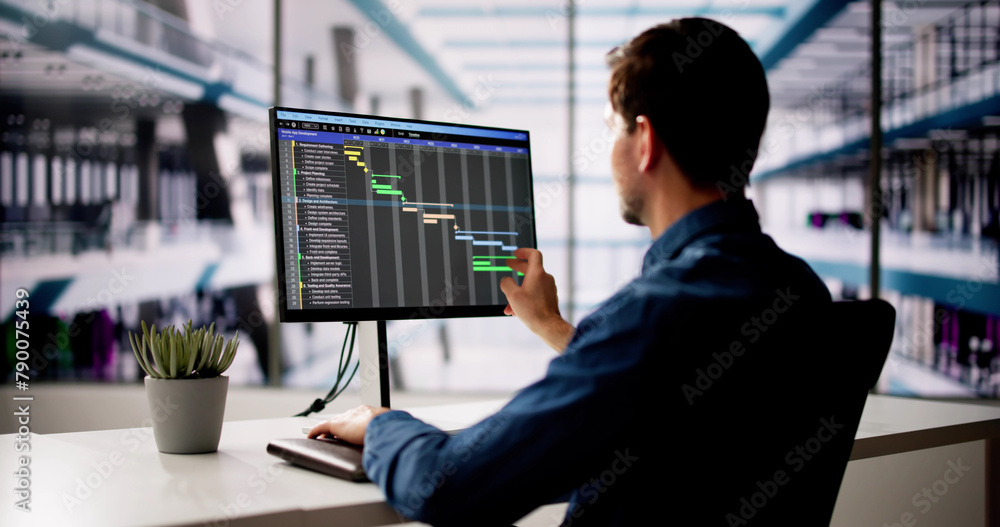 Poster Gantt Project Management Chart Software