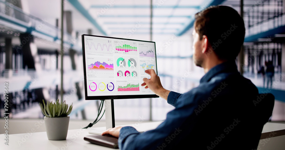 Aufkleber KPI Business Analytics Data Dashboard