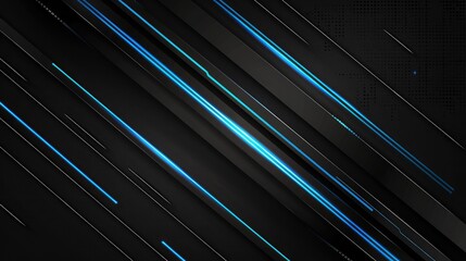 Technology neon blue stripes on black background design futuristic elements,Absract blue light grey lines speed dynamic geometric pattern design modern futuristic technology background