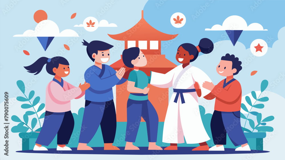 Poster through the shared experience of learning martial arts the dojo fosters a sense of connection and be