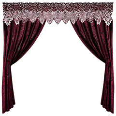 A series of intricate lace curtains Transparent Background Images 