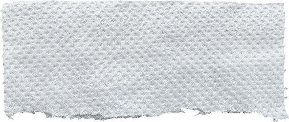 White Torn Perforated Toilet Paper Piece