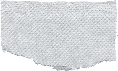 White Ripped Perforated Toilet Paper Piece