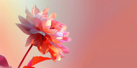 Pink gerber flower. AI generated art illustration. - obrazy, fototapety, plakaty