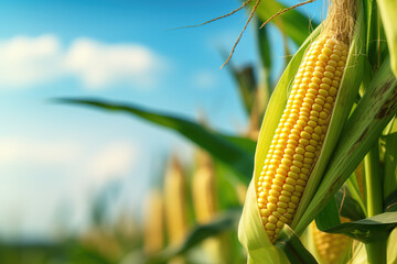 Illustration of growing corn
