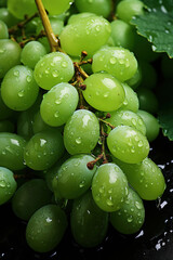 Illustration of fresh green grapes