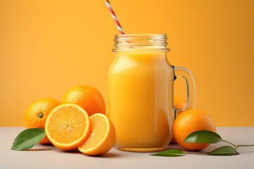 Illustration freshly squeezed orange juice