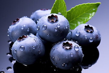 Illustration of fresh blueberries - 790082814
