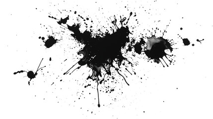 Ink splashes isolated on a transparent background, PNG Ink splashes, Ink splashes with no background