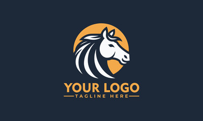 Horse Head vector logo design Vintage Horse logo vector for Business Identity - obrazy, fototapety, plakaty