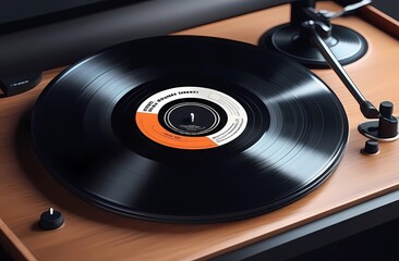 Vinyl Sleeve and Disk Mockup with Shadows