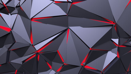 Abstract Polygonal Red Light Background Art Backgrounds 3D Illustration Volume-6