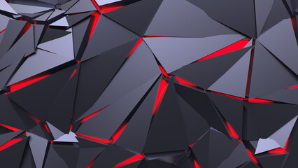 Abstract Polygonal Red Light Background Art Backgrounds 3D Illustration Volume-4