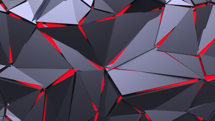Abstract Polygonal Red Light Background Art Backgrounds 3D Illustration Volume-3
