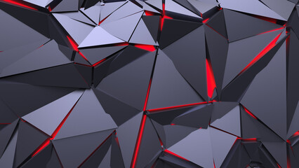 Abstract Polygonal Red Light Background Art Backgrounds 3D Illustration Volume-2