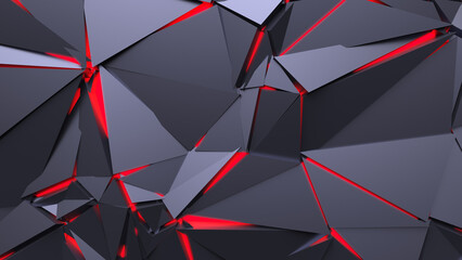 Abstract Polygonal Red Light Background Art Backgrounds 3D Illustration Volume-1