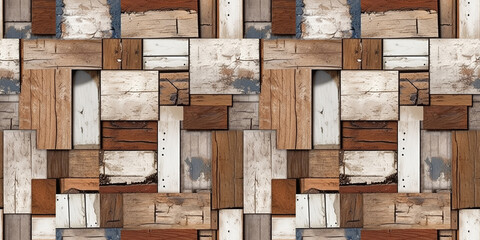 Old wooden seamless background.