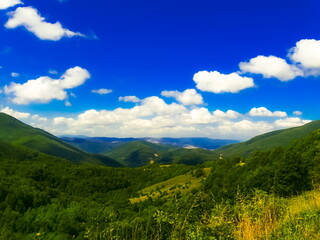 landscape with mountains and sky