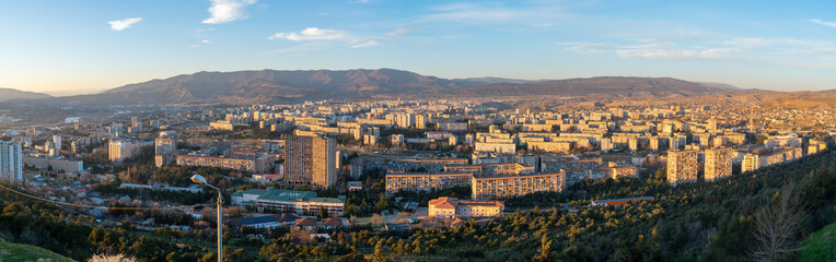 Residential area of Tbilisi, multi-storey buildings in Gldani - obrazy, fototapety, plakaty