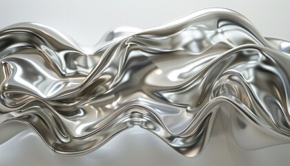 Closeup of a silver sculpture with intricate head gesture on a white surface