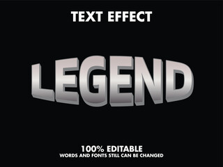 Legend vector cool text effect editable template, cold text, fun font, cool text, modern editable typography	