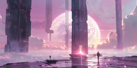 Sci fi future city