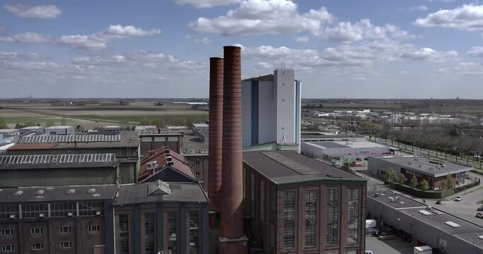 Drone Video of Former Sugar Factory in Zevenbergen, Netherlands
