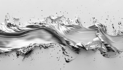 Monochrome photo of water splashing on white surface