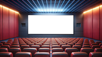 Empty screen mockup in a cinema 